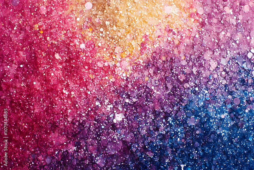 Fototapeta premium Abstract Background - Glittering Pink, Purple, and Blue Sparkle Texture