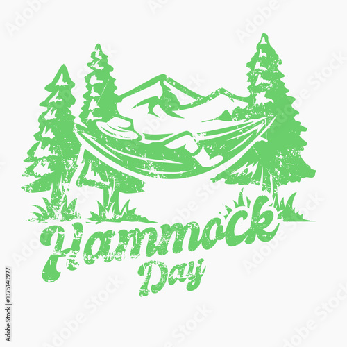 hammock forest illustration hand drawing
