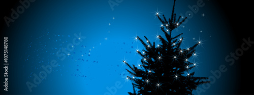 Christmas Tree banner - vector illustration