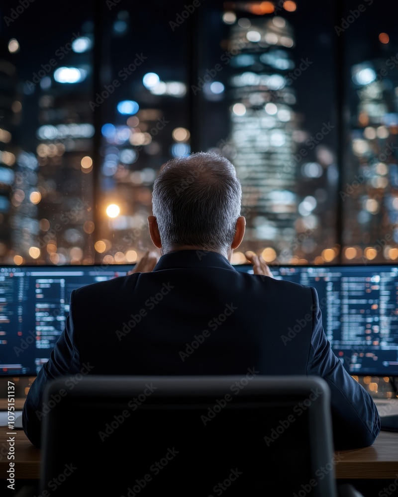 Virtual Meeting Scene with Participants Engaged in Digital Collaboration Against a Cityscape Background Illuminated by Night Lights Virtual Meeting Scene with Participants Engaged in Digital Collaboration Against a Cityscape Background Illuminated by Night Lights