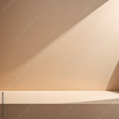 Abstract minimalistic background. Empty podium for presentation.