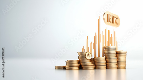 Golden euro coins illuminate the night city, symbolizing financial prosperity and investment opportunities