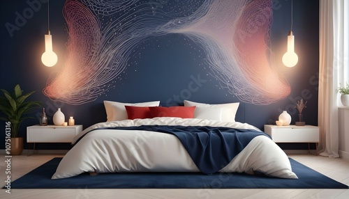 Fototapeta Naklejka Na Ścianę i Meble -  Photo interior modern design room 3d illustration