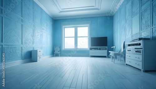 Photo interior modern design room 3d illustration