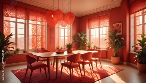 Photo interior modern design room 3d illustration