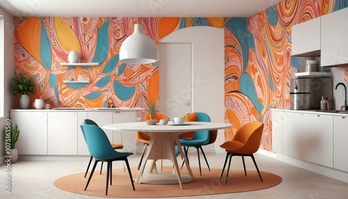 Photo interior modern design room 3d illustration