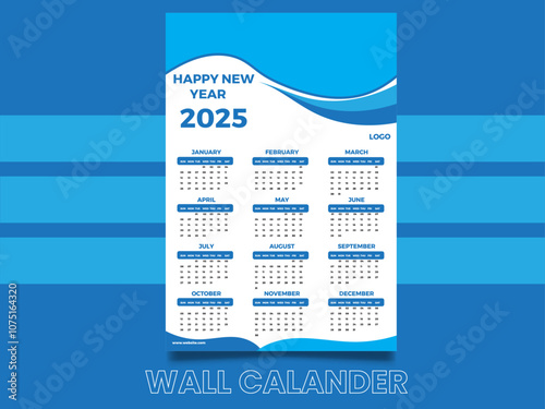 Calendar 2025 Vectors & Illustrations for download. 2025 wall calendar design