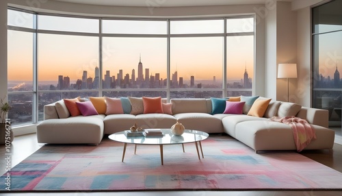 Fototapeta Naklejka Na Ścianę i Meble -  Photo interior modern design room 3d illustration