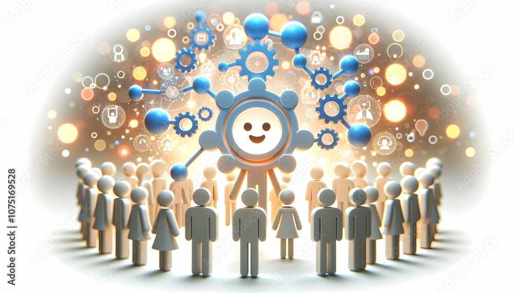 3D Bokeh Team Collaboration Concept Bokeh Digital Art Background Blurred Lights Collaborative Elements Teamwork Community Management Copy Space 3D Icon Isolated White Background 3D Bokeh Team Collaboration Concept Bokeh Digital Art Background Blurred Lights Collaborative Elements Teamwork Community Management Copy Space 3D Icon Isolated White Background