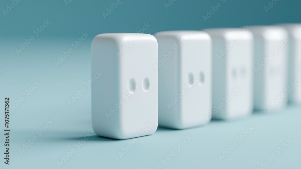The image features a series of minimalist white rectangles lined up against a soft blue background, creating a clean and modern aesthetic. The image features a series of minimalist white rectangles lined up against a soft blue background, creating a clean and modern aesthetic.