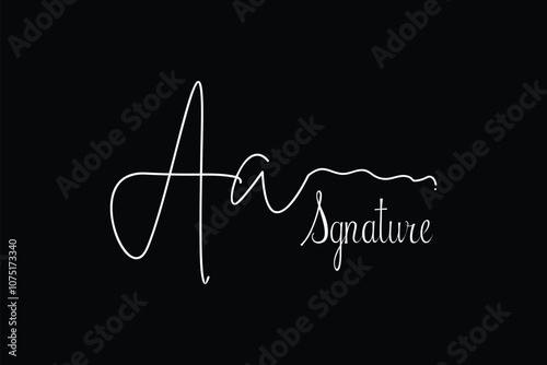 Aa Handwriting signature logo. Aa Hand drawn Calligraphy lettering Vector. Aa letter real estate, beauty, photography letter logo design, business, symbol, illustration, sign, vector, heart, design,  photo