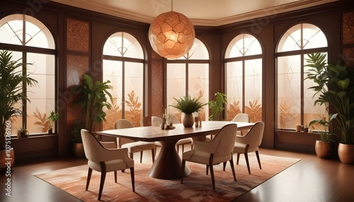 Fototapeta Naklejka Na Ścianę i Meble -  Photo interior modern design room 3d illustration