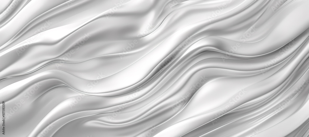 glowing silver white wave background, chrome 8 glowing silver white wave background, chrome 8