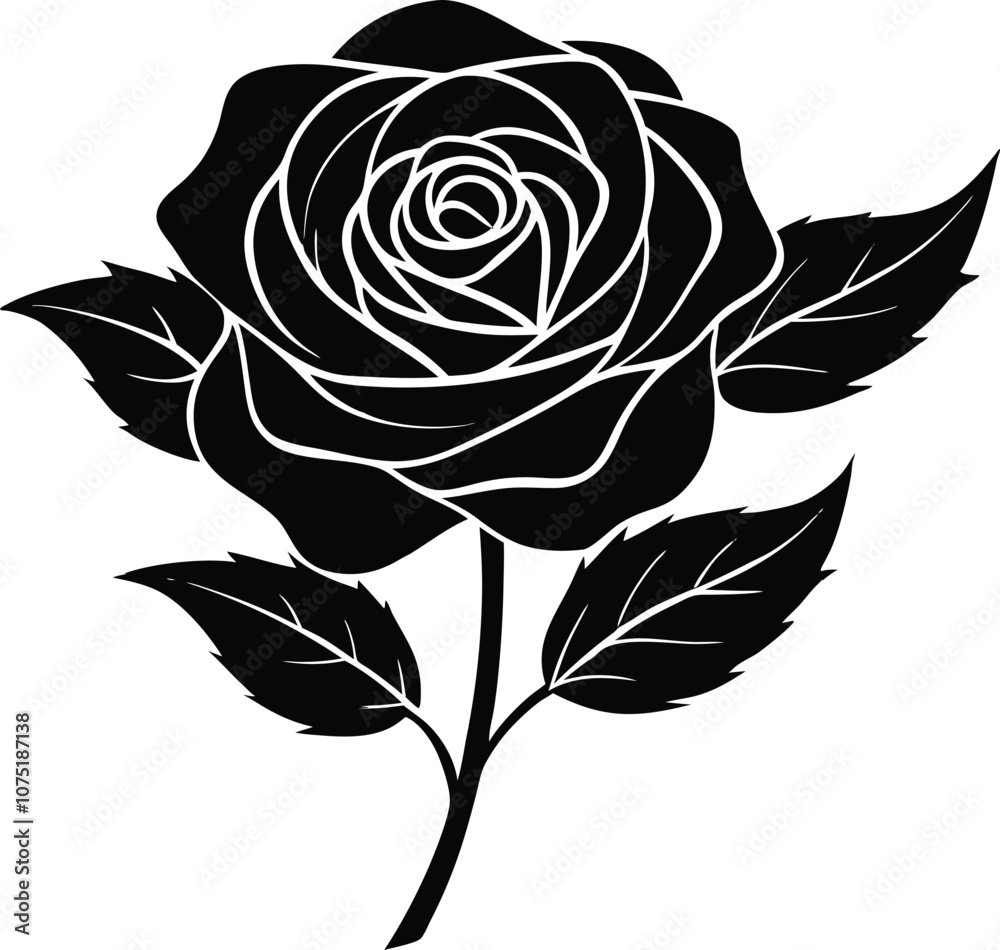 roses silhouette vector flower silhouette rose icon roses silhouette vector flower silhouette rose icon