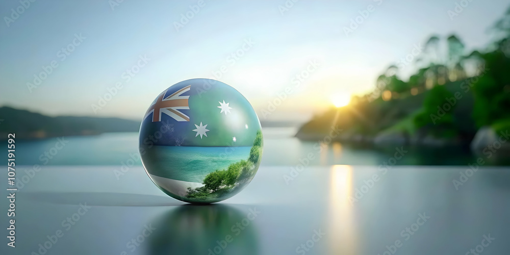 Serene Australian Coastal Sunset Background, Minimalist Design, Ample Copy Space, Natural Beauty, National Pride, Perfect for Australia Day Celebrations, Photo Stock Concept Serene Australian Coastal Sunset Background, Minimalist Design, Ample Copy Space, Natural Beauty, National Pride, Perfect for Australia Day Celebrations, Photo Stock Concept