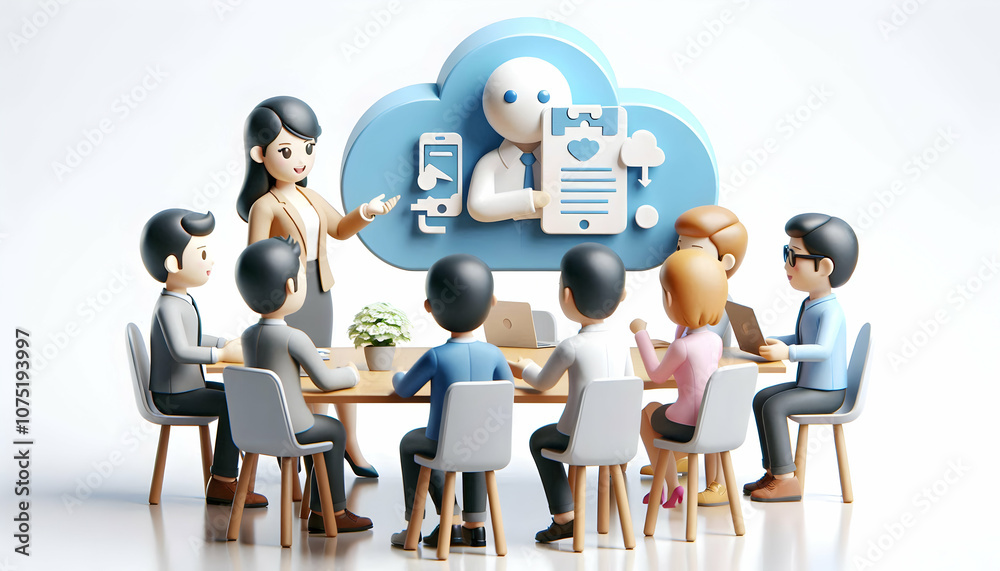 3D Community Manager Icon Facilitating Team Discussion in Modern Meeting Room, Collaborative Environment, Sharing Ideas, Ample Copy Space for Text, Isolated on White Background 3D Community Manager Icon Facilitating Team Discussion in Modern Meeting Room, Collaborative Environment, Sharing Ideas, Ample Copy Space for Text, Isolated on White Background