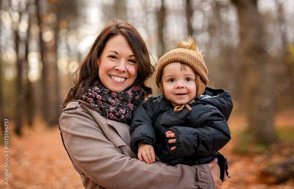 Joyful mother and his little baby. mother and child have fun, laugh and enjoy nature outdoors at autumn park. Joyful mother and his little baby. mother and child have fun, laugh and enjoy nature outdoors at autumn park.
