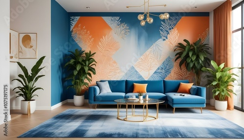 Photo interior modern design room 3d illustration