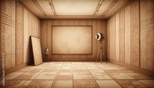 Photo interior modern design room 3d illustration