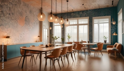 Photo interior modern design room 3d illustration