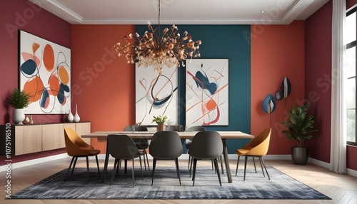 Photo interior modern design room 3d illustration