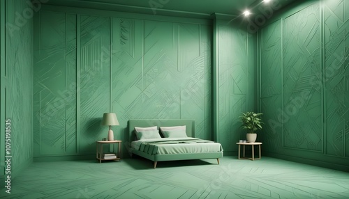 Photo interior modern design room 3d illustration