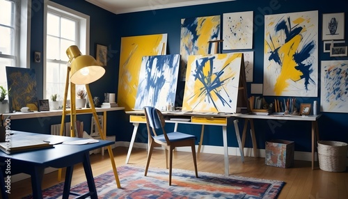 Fototapeta Naklejka Na Ścianę i Meble -  Photo interior modern design room 3d illustration