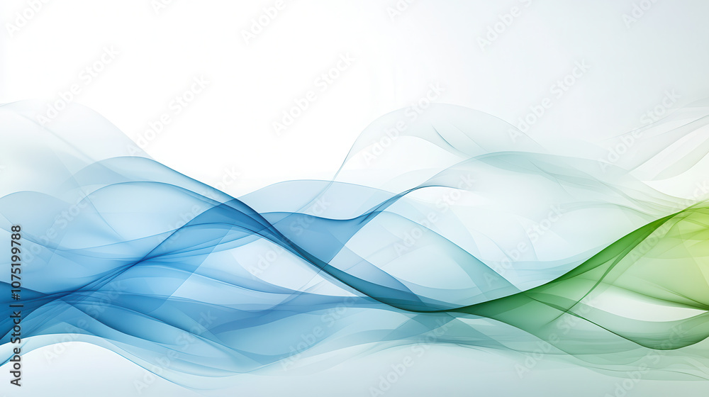 Abstract waves in blue and green tones create serene background. smooth, flowing lines evoke sense of calm and tranquility, perfect for various design projects Abstract waves in blue and green tones create serene background. smooth, flowing lines evoke sense of calm and tranquility, perfect for various design projects