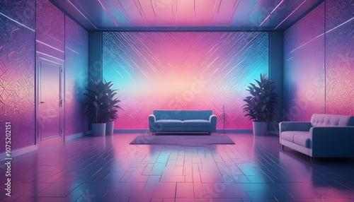 Fototapeta Naklejka Na Ścianę i Meble -  Photo interior modern design room 3d illustration