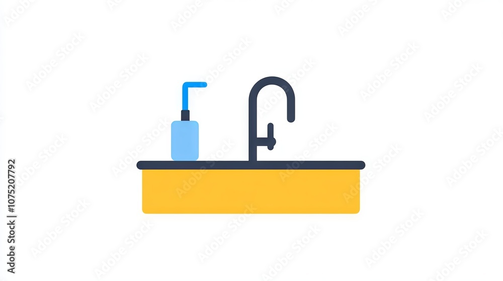 Kitchen sink icon on isolated background Kitchen sink icon on isolated background