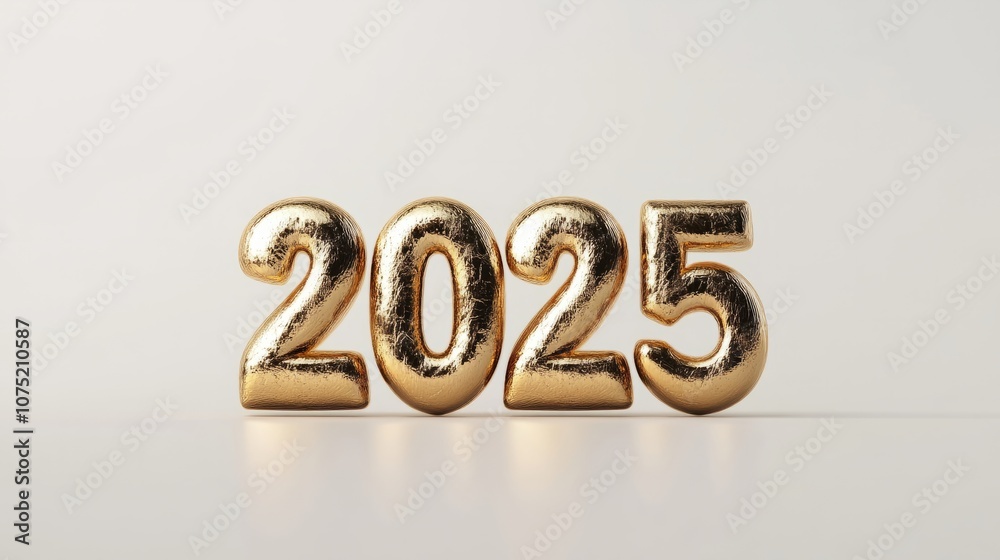 new year background with golden vibrant 2025