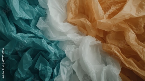 Wallpaper Mural Crumpled white paper texture background, creased and wrinkled for abstract design with copy space Torontodigital.ca