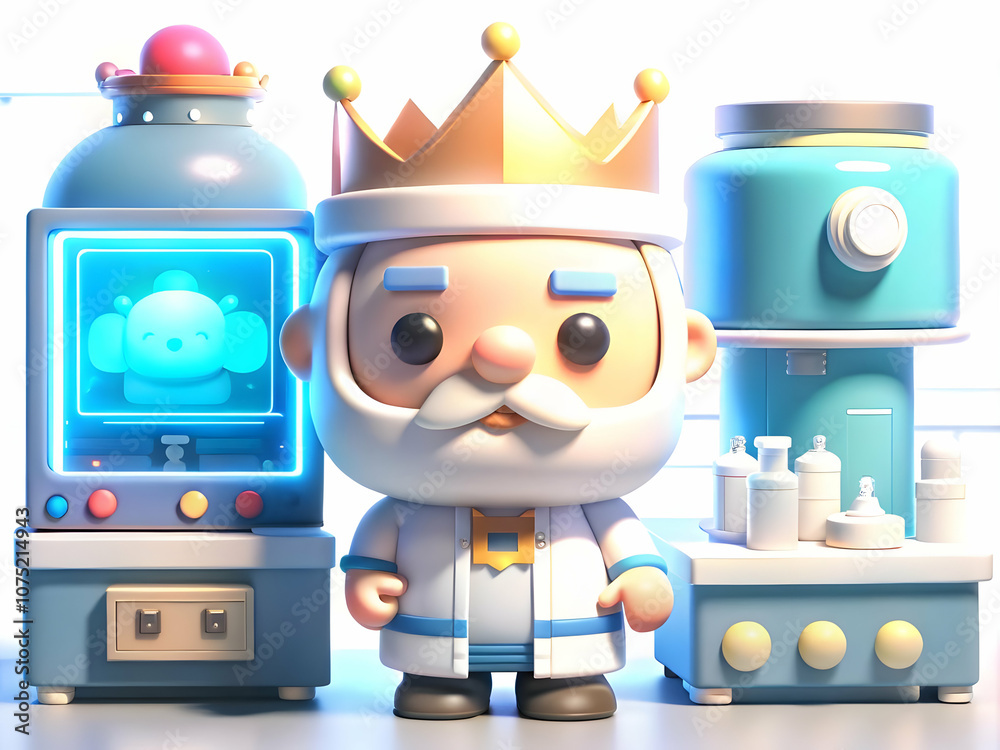 Reyes Magos High Tech Laboratory Innovative Scene Glossy Background Modern Technology Copy Space Science Themed Advertisements Magazine Covers Photo Stock Concept