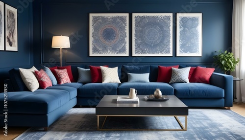 Fototapeta Naklejka Na Ścianę i Meble -  Photo interior modern design room 3d design