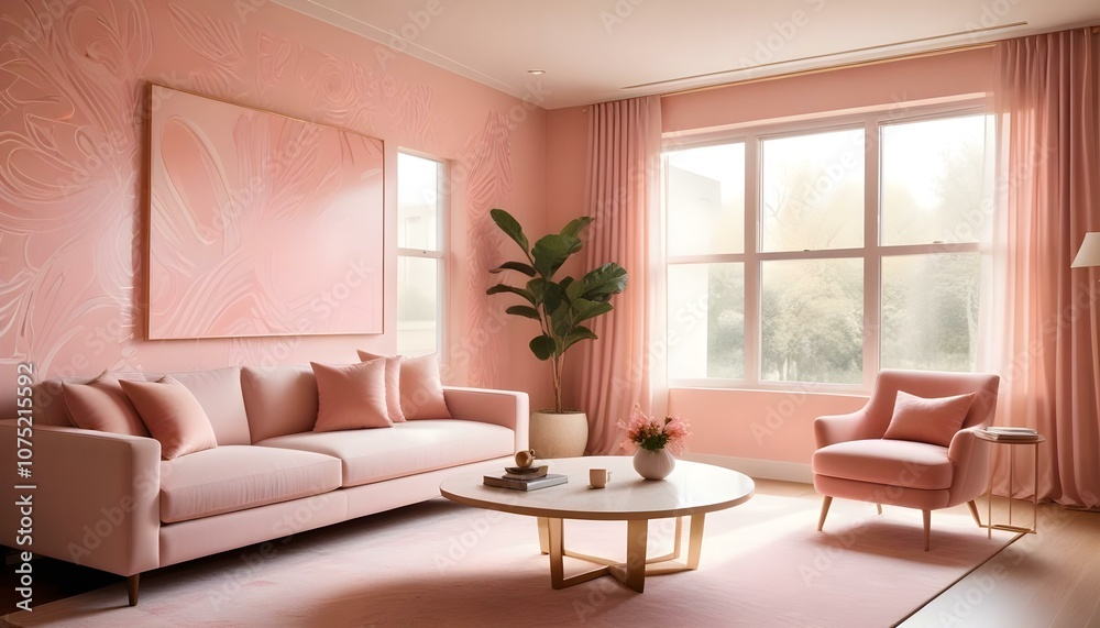 Fototapeta premium Photo interior modern design room 3d design