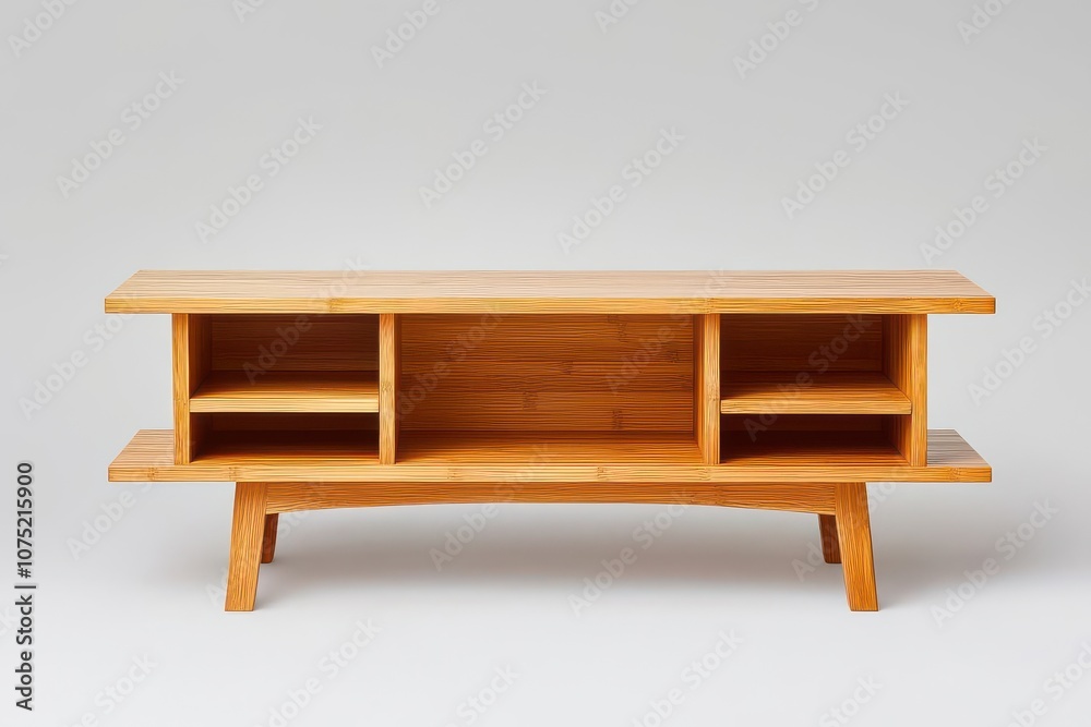 Stylish wooden furniture piece with open shelves, ideal for storage and decoration in modern living spaces. Stylish wooden furniture piece with open shelves, ideal for storage and decoration in modern living spaces.