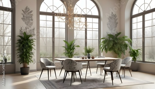 Fototapeta Naklejka Na Ścianę i Meble -  Photo interior modern design room 3d design