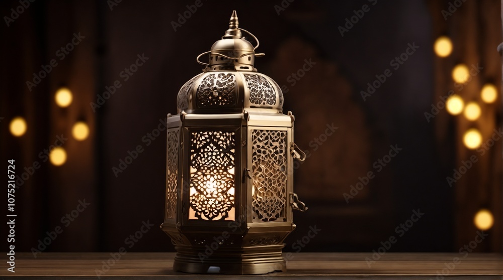 Islamic lantern in the night Islamic lantern in the night