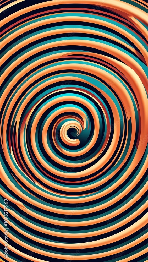 Obraz premium Circular maze with interwoven twisting lines