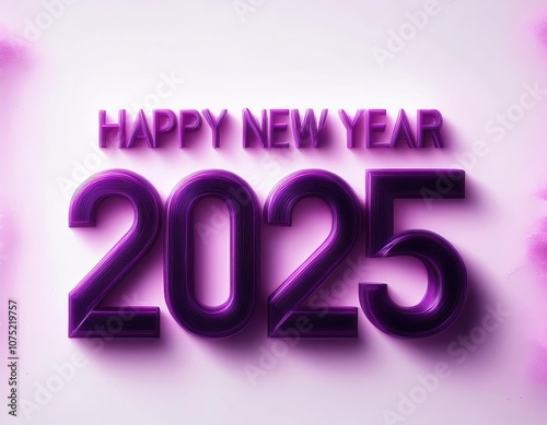 Happy new year 2025 greeting celebrating upcoming holiday