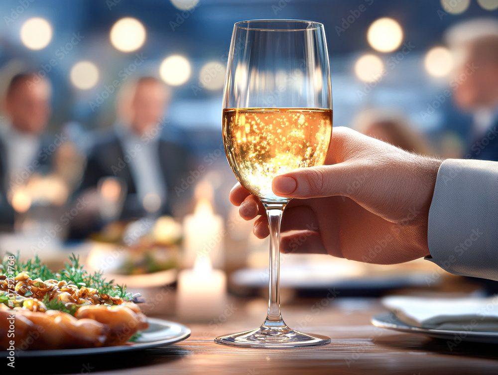 A person is holding a wine glass with a candle in it A person is holding a wine glass with a candle in it