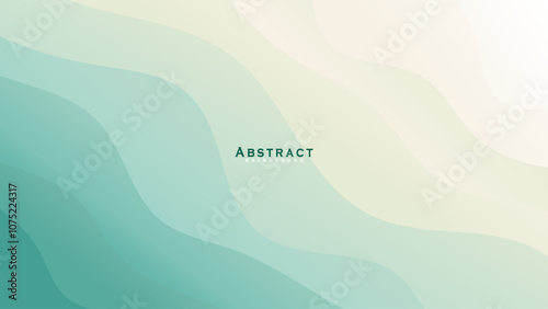 Blue curves and the waves of the sea range from soft to dark vector background flat design style