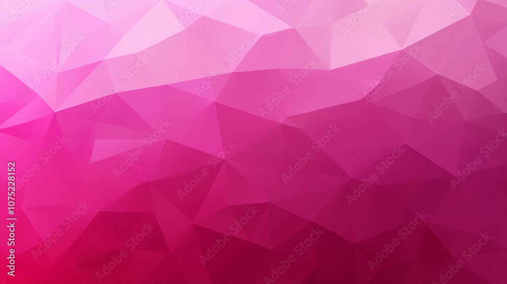 Geometric Low Poly Abstract Background in Shades of Pink and Magenta