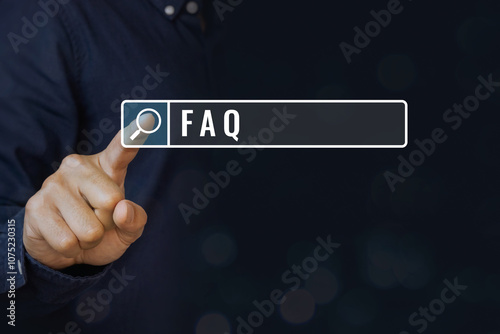 Konstfotografi Concept of FAQ, frequently, asked, questions and topic