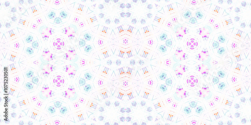 Seamless kaleidoscope pattern. The texture of the woven pattern. Endless pattern