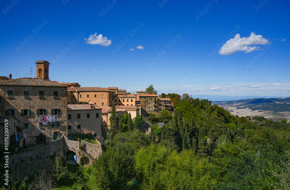Obraz premium Scenic landscape from Volterra medieval town of Toscana, Italy, Europe 