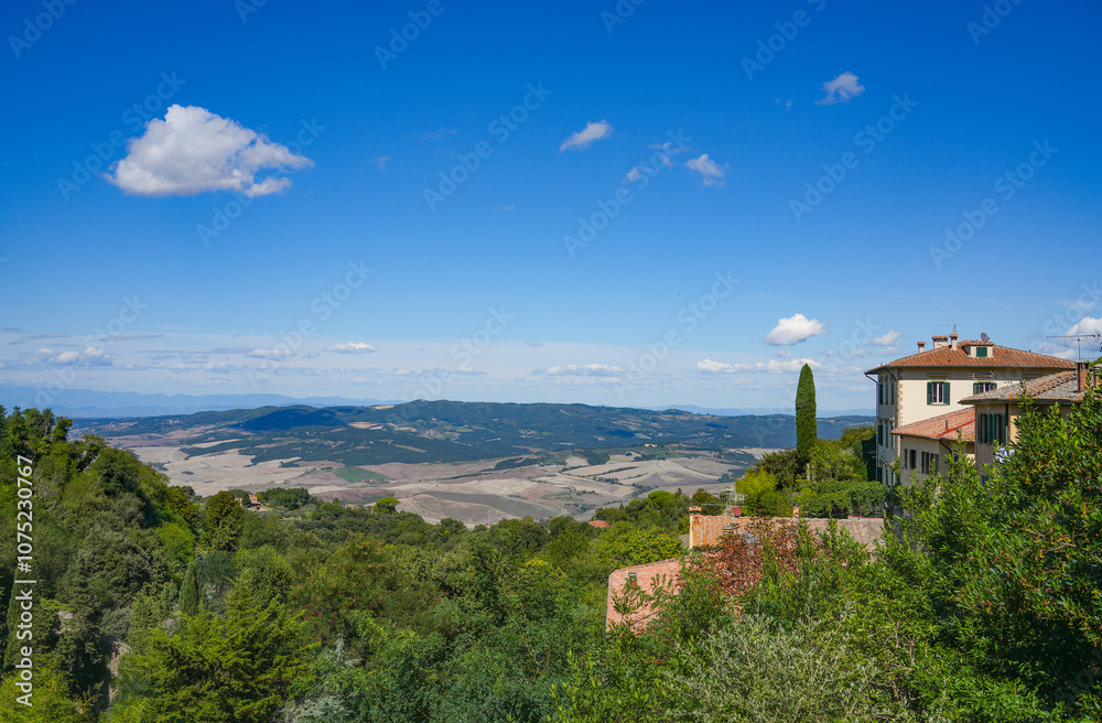 Obraz premium Scenic landscape from Volterra medieval town of Toscana, Italy, Europe 