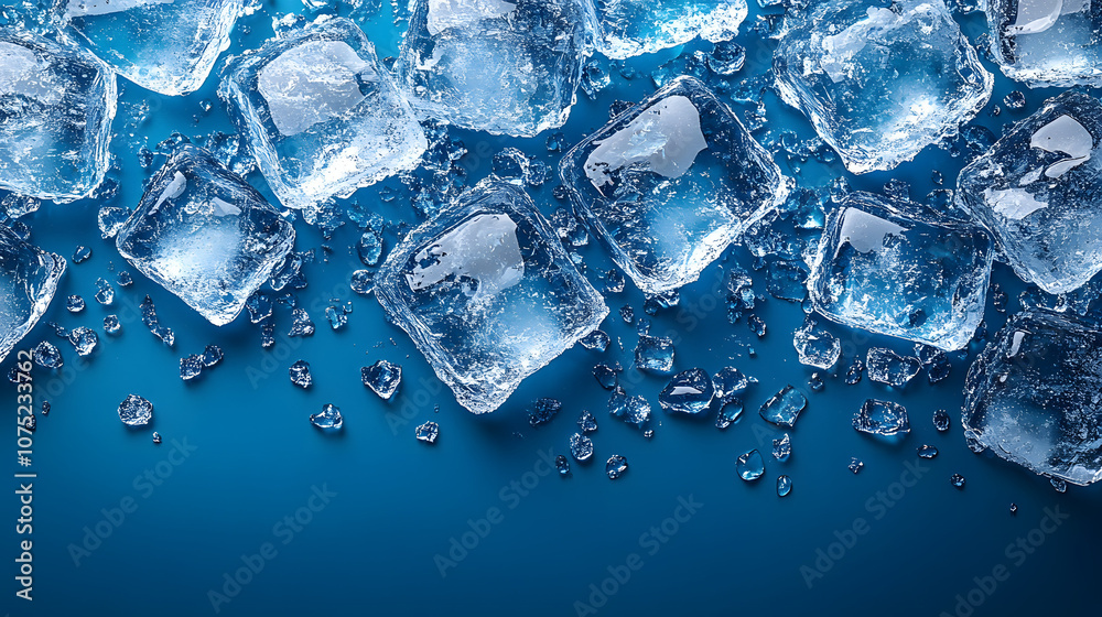 Clever background design of ice cubes on a blue background, cinematic lighting
Clever background design of ice cubes on a blue background, cinematic lighting