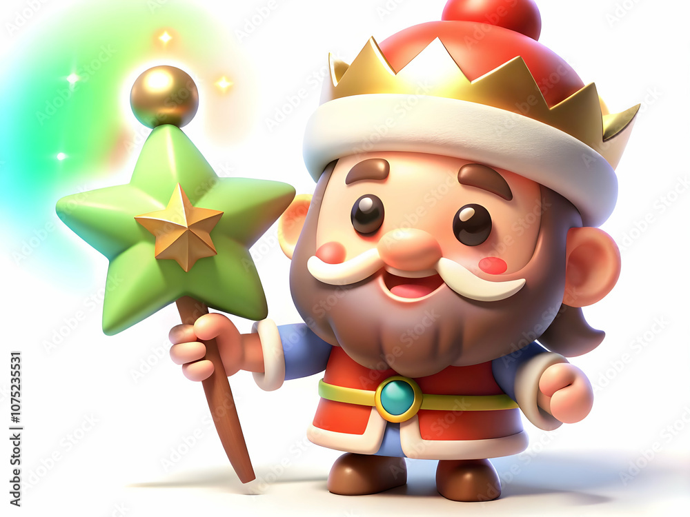 Naklejka premium Reyes Magos Vector Image Glowing Star Icon Concept Soaring Upwards Symbolizing Guidance Magic Ideal for Infographics Adobe Stock Photo Design Creative Elements