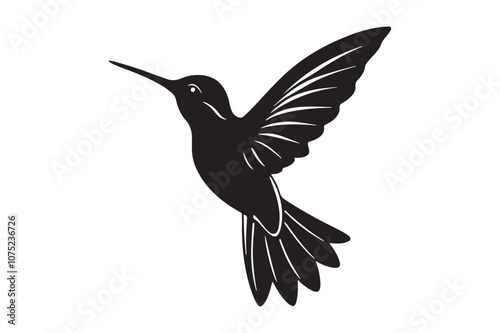 Hummingbird Silhouette vector illustration, Hummingbird Silhouette,  Hummingbird Silhouette PNG